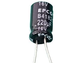 100x Capacitor Eletrolitico 220uf/16v 85 6,3x11mm Epcos