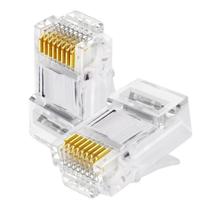 100x Conector Modular Rj45 Cat5e Para Cabo De Rede Lan