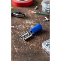 100x Conector Terminal Fêmea Azul 1.5-2.5mm Cobre Estanhado