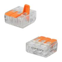 100x Conectores Emenda Compacto 3 Fios 2,5mm - Cmk221-613 100x Conectores Emenda Compacto 3 Fios 2,5mm - Cmk221-613