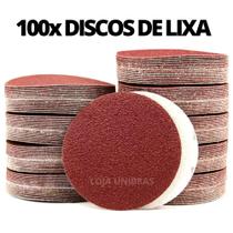 100x Disco Lixa tiras autocolantes Sem Furo 125mm Lixadeira Orbital 5pol - INTERNATIONAL