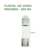 100x Fusível De Vidro 5x20 Pequeno Kit Com 100 Peças 250ma