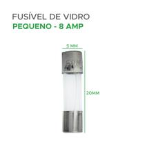 100x Fusível De Vidro 5x20 Pequeno Kit Com 100 Peças 8 Amp