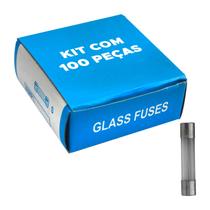 100x Fusível De Vidro 6x30 Grande Kit Com 100 Peças 3 Amp