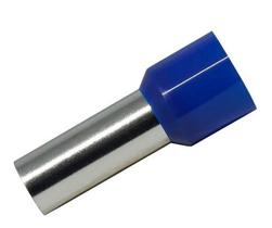 100x Kit Terminal Tubular Ilhós 50mm Azul Pré Isolado E50-20