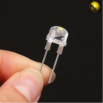100x led chapeu de palha 8mm amarelo