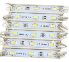 100x Módulo 5050 Smd 3 Led Ip65 Prova D'agua 12volts 100x Módulo 5050 Smd 3 Led Ip65 Prova D'agua 12volts