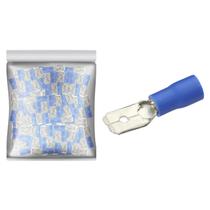 100x Terminal Macho 6,3 Pré-isolado Azul 1,50 Até 2,50mm²