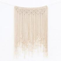 100x115cm Parede de algodão artesanal Pendurado Macrame Cortina de pano de fundo Decora de Noiva Tassel Art Boho Home Decor Tapeçarias Decorativas - HTTN