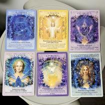 10,5 * 7,5 cm Edição Espanhola Crystal Angels Oracle Deck 44 Pcs Cartões Oracle