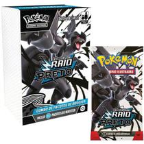 108 Cartas Pokémon Combo Box Raio Preto 18 Booster Ev 10.5