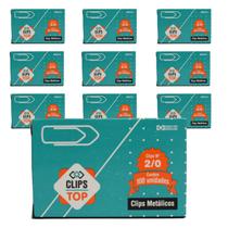 10cx Clips Top 2.0 Metálico 1000 Unidades Clips Galvanizado 10cx Clips Top 2.0 Metálico 1000 Unidades Clips Galvanizado