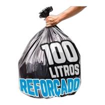 10kg Saco De Lixo 100lts Boca Larga Super Reforçado 15micras