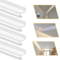 10m Perfil De Led Alumínio Linear Embutir Tabica 47x40mm 10m Perfil De Led Alumínio Linear Embutir Tabica 47x40mm