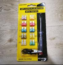 10pc auto plug in fusível com testador 10pc auto plug in fusível com testador