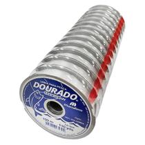 10pç Linha Mono Dourado Premium 0,60mm 37lb 100m Mazzaferro