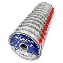 10pç Linha Mono Dourado Premium 0,70mm 49lb 100m Mazzaferro