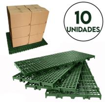 10pc Palete Estrado Plástico Verde 2,5x25x50 Cm De Qualidade - Lillo's Plast