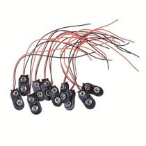 10pcs 9V clipes de bateria 15cm conexão de cabo fivela conector de clipe de bateria tipo casca dura