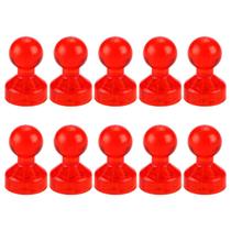 10Pcs Colorido Magentic Pushpins Forte Ímã de Geladeira Magnética para o Escritório - Vermelho