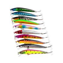 10PCS Iscas Jerkbait Minnow Swimbait Iscas Duras Artificiais Para Pesca De Pike E Bass Listrado 10PCS Iscas Jerkbait Minnow Swimbait Iscas Duras Artificiais Para Pesca De Pike E Bass Listrado