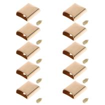10pcs Leather Craft DIY Metal Zipper Tail Clips Buckle Stop Tail Plug Head Head Tool Fastener with Screws - LGD