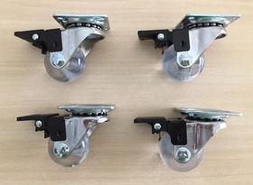 (10pçs) Rodinha 35mm Gel Chapa/base Freio Rodízio