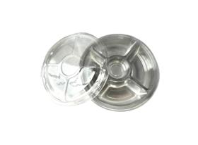 10Un Bandeja Plástica Petisqueira Com Tampa Descartável