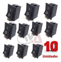 10Un Botão Tic Tac Mini Interruptor Quadrado Gangorra Liga e Desliga 2 Posições 12v Universal