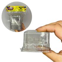 10un Embalagem Individual Mini Cake Box Quadrada Cristal Flip