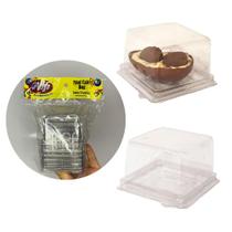 10un Embalagem Mini Cake Box Quadrada Transparente Flip