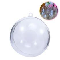 10un Esferas Bolas Acrílicas 6,5cm Transparente Decoração Enfeite Natal 10un Esferas Bolas Acrílicas 6,5cm Transparente Decoração Enfeite Natal