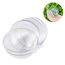 10un Esferas Bolas Acrílicas 8cm Transparente Decoração Enfeite Natal 10un Esferas Bolas Acrílicas 8cm Transparente Decoração Enfeite Natal