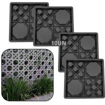 10un Forma Base Matriz 39x39x7 Concreto Parede Muro Divisoria Decorativa Elemento Vazado Cobogó