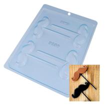 10Un Forma Bigode Pirulito Chocolate Acetato Confeitaria Bwb