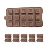 10un Forma Silicone Bombom Moldes finos Docinho Quadrado 10un Forma Silicone Bombom Moldes finos Docinho Quadrado