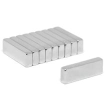 10Un. Imã De Neodímio Forte Bloco Retangular 12x4x2mm - N35