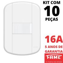 10un Interruptor Paralelo Three Way 16A Com Placa Blanc Mais FAME