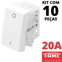 10un Módulo Interruptor Bipolar Simples 20A Modulare Evidence Blanc Mais FAME