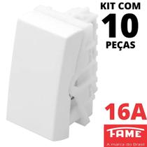 10un Módulo Interruptor Paralelo Three Way 16A Modulare Evidence Blanc Mais FAME