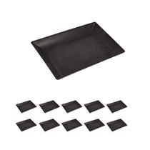 10un Petisqueira travessa Retangular Servir 24cm Preto 10un Petisqueira travessa Retangular Servir 24cm Preto