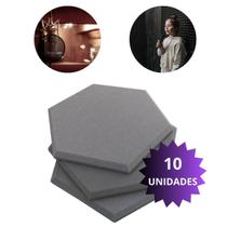 10UN Placas Hexagonal Isolamento Sonoro Qualidade Estúdio Profissional