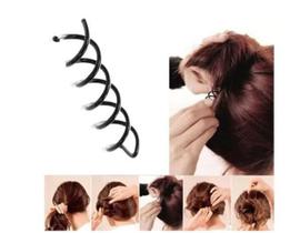 10un Prendedor de coque em espiral hair pin- Preto