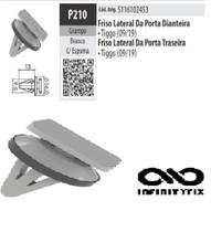 10un Presilha Frisos Laterais Chevrolet Captiva Cruze-P210
