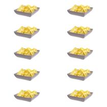 10un Saladeira Quadrada 750ml Vasilha Petisqueira Cinza