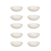 10un Saladeira redonda 2,4lt tigela bowl 25cm Bege