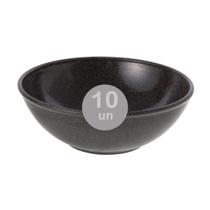 10un Tigela bowl 1lt salada petisco Preto 18,5cm