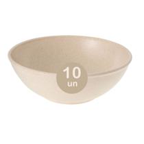 10un Tigela bowl 1lt salada petiscos Bege 18,5cm - Evo