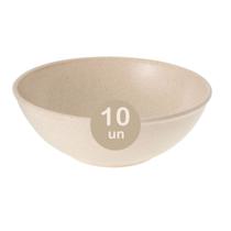 10un Tigela bowl 1lt salada petiscos Bege 18,5cm
