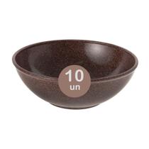 10un Tigela bowl 700ml salada petiscos Marrom Escuro - Evo